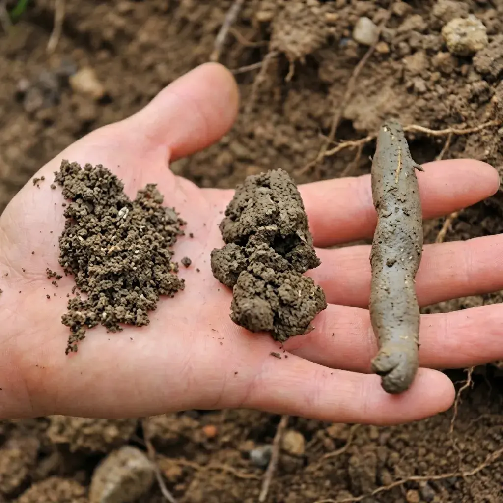 Coupe de sol montrant un système racinaire pivotant de Paulownia en terrain sain