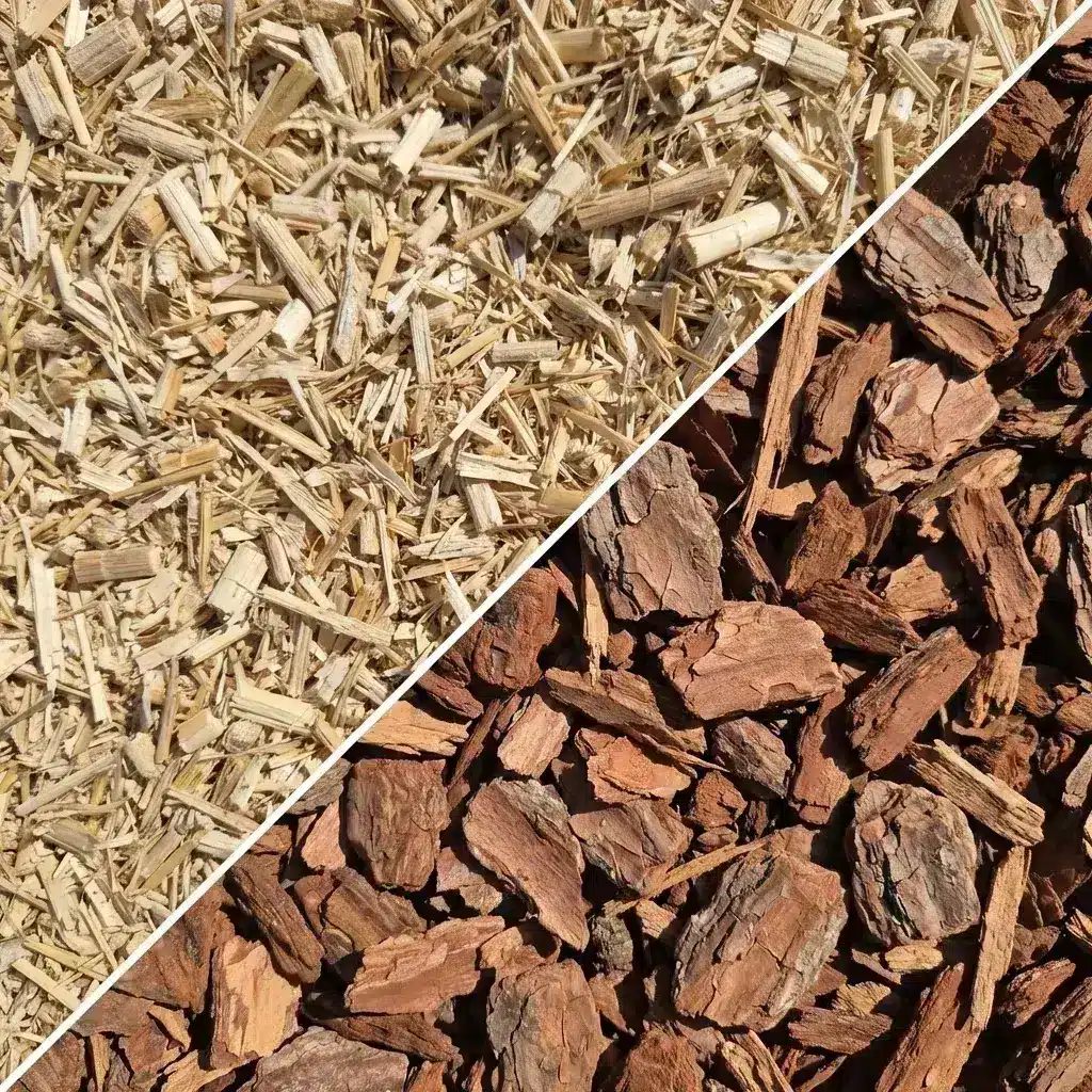 paillage d'écorce de pin